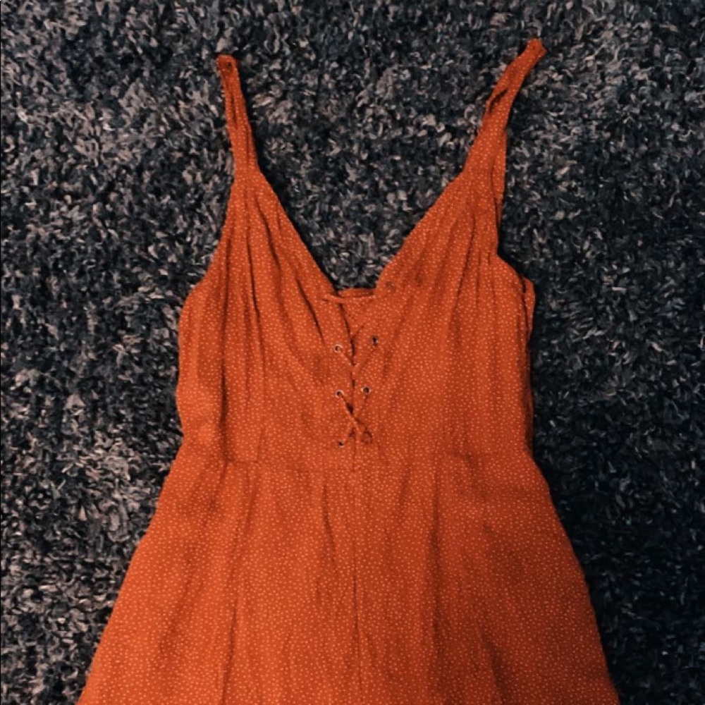 red polka dot romper